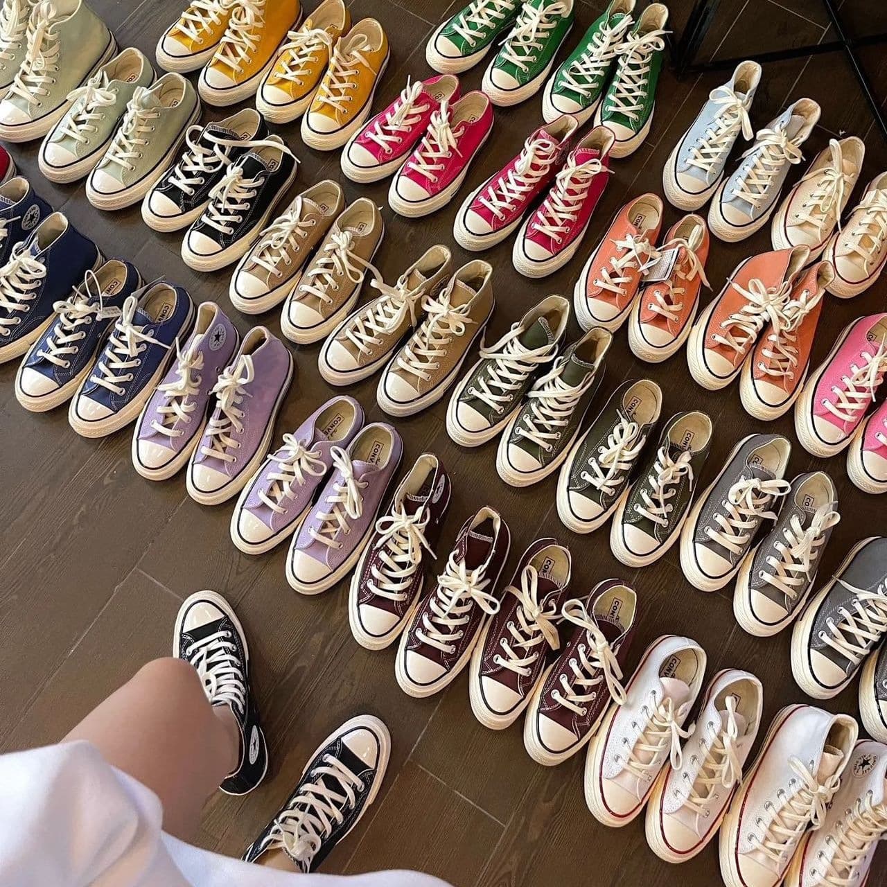 Meiqi Converse 1970s Canvas Shoes Classic High and Low Top Black and White Board Shoes Couple Casual Men's Sneakers
