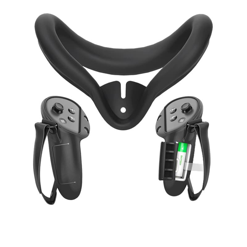 New Silicone Protective Cover for Meta Quest 3S Face Mask and Handles, Anti-Drop VR Console Silicone Case