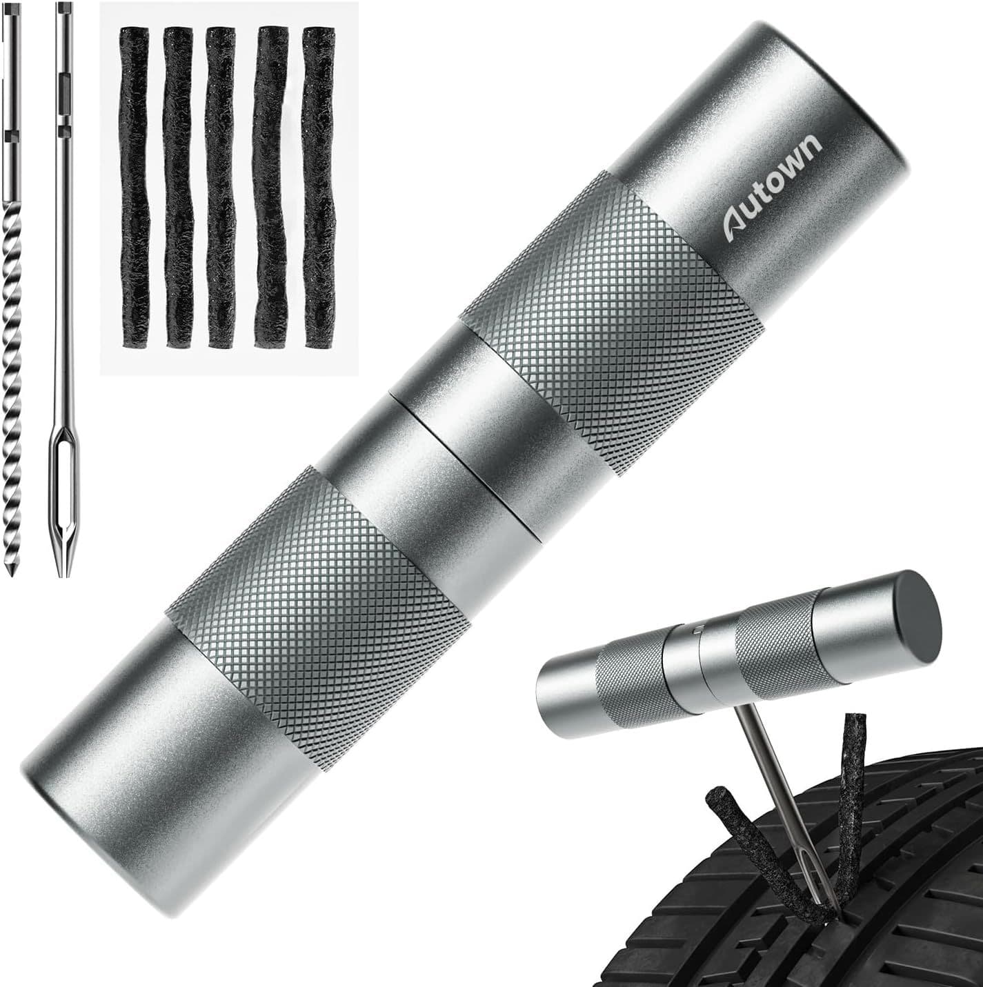Portable tire repair kit, tire repair needle, outdoor tire repair tools