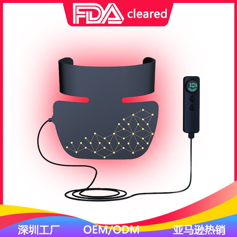 Wholesale LED Photon Neck Beauty Device with USB Charging, Adjustable Timing, Red and Infrared Light Mask