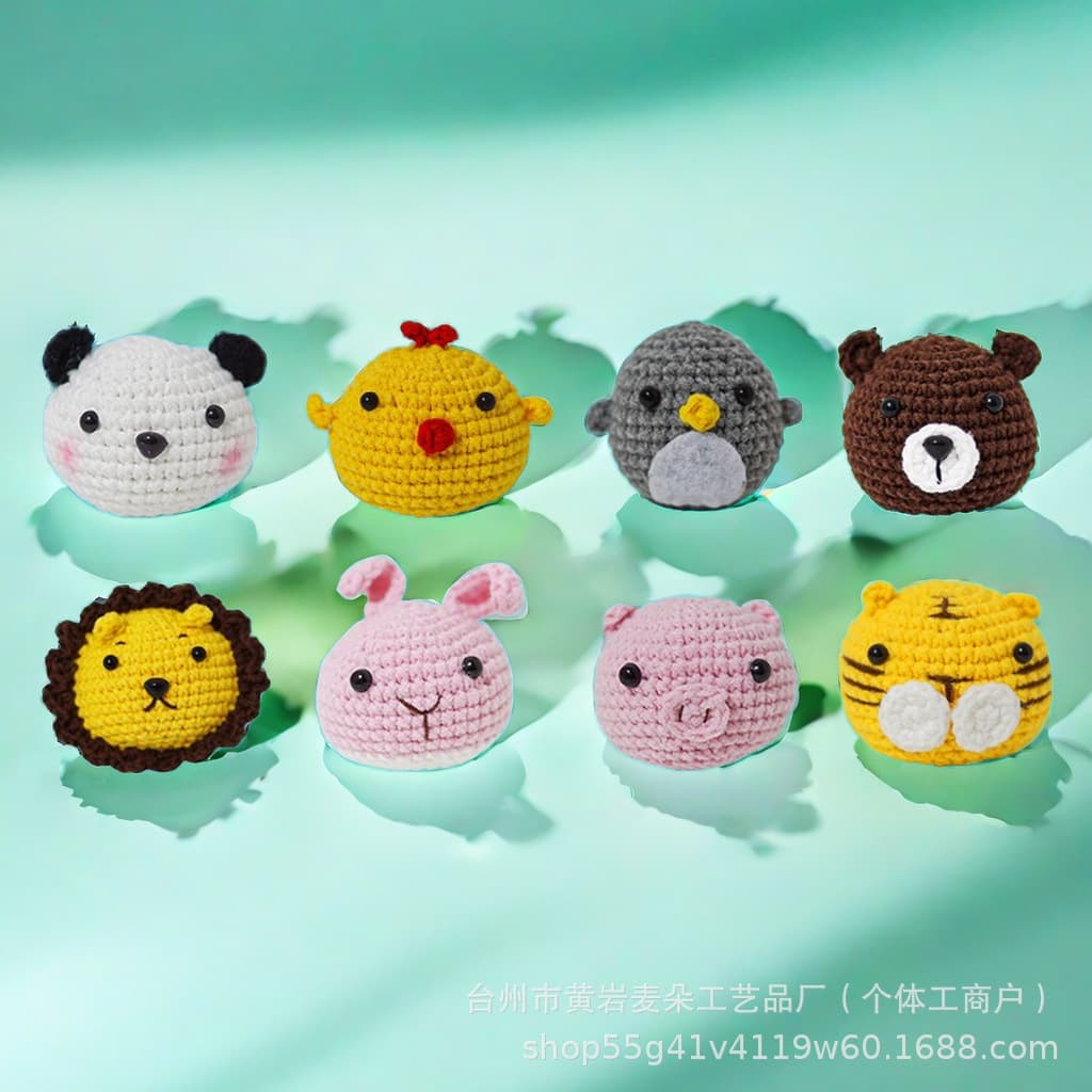 Doll knitted cloth panda creative wool material bag girlfriend hook hand knitted doll pendant crocheted