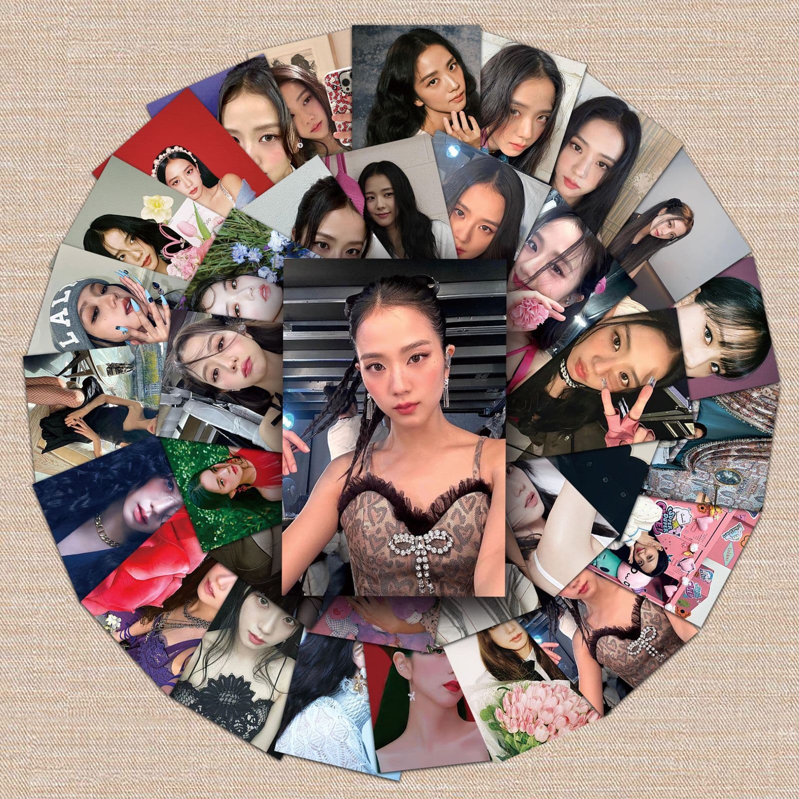 51-Piece Jisoo Graffiti Stickers BLACKPINK Support Mobile Phone Case Luggage Sticker Cute Style Printed Craft DIY Collection