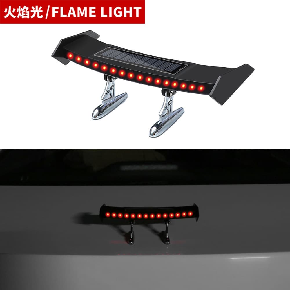 Solar Powered Mini LED Tail Wing Light Car Modification Roof Top Warning Light Anti-Tail Small Flashing Vehicle Accessories