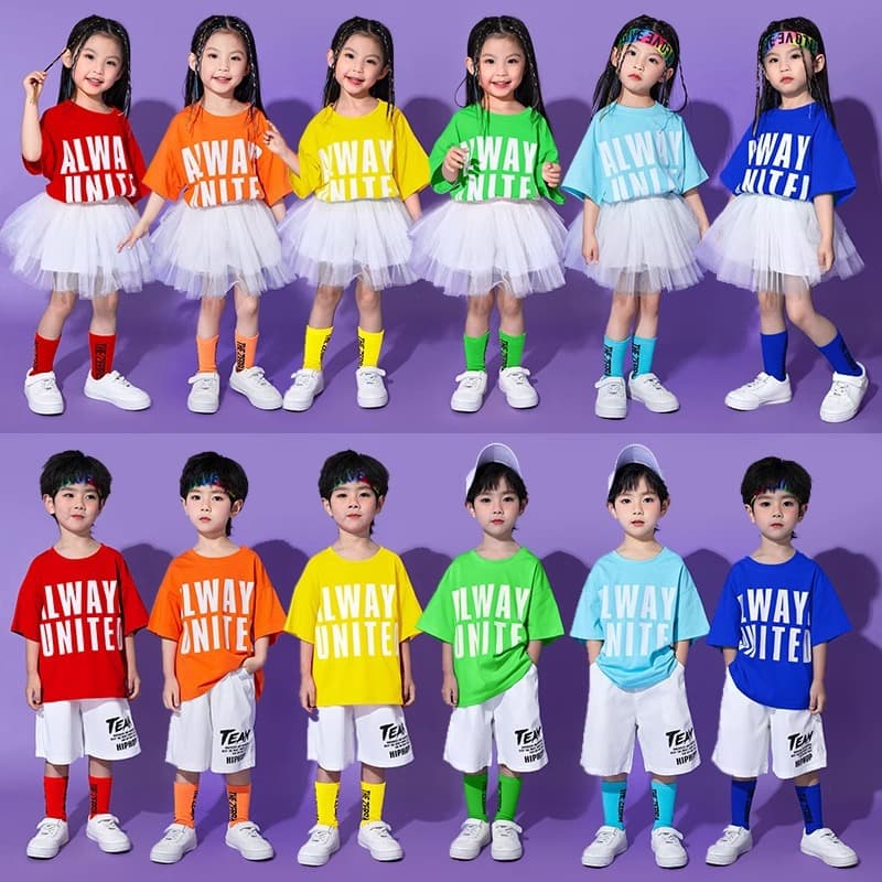 Children's Day kindergarten group dance separated cheerleader performance tulle skirt, elementary student choir performance costumes