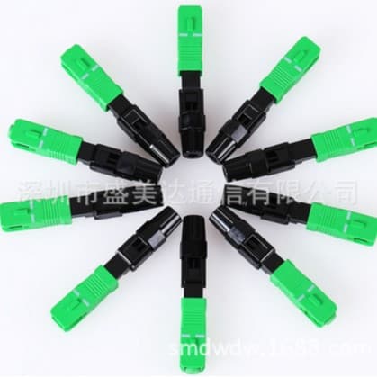 SC/UPC Fiber Optic Quick Connector, Pre-embedded Fiber Cold Splice, Telecom Grade