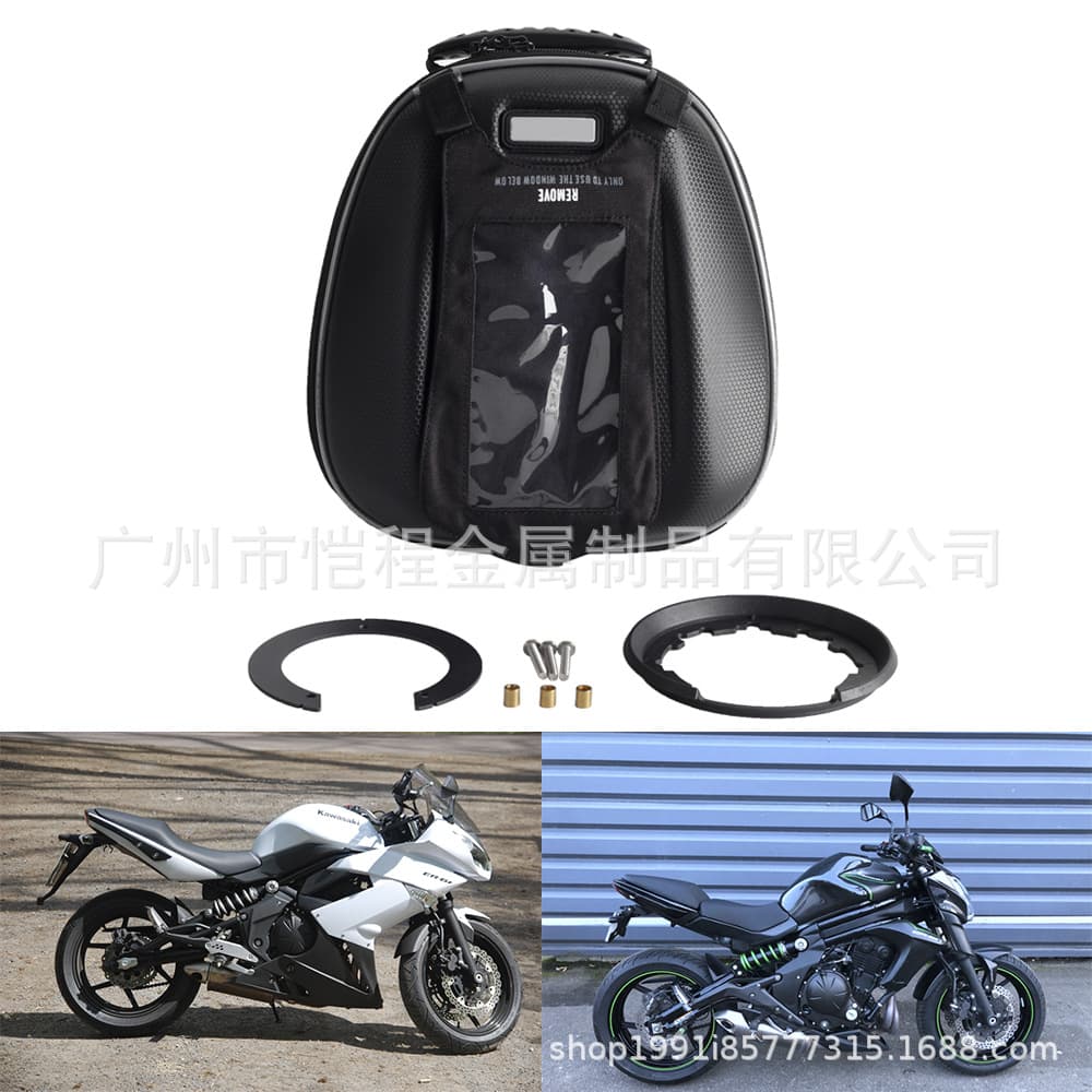 Motorcycle Accessories Fit for Kawasaki ER-6N ZX-14R Ninja 650R 1000R Black Waterproof Tank Bag