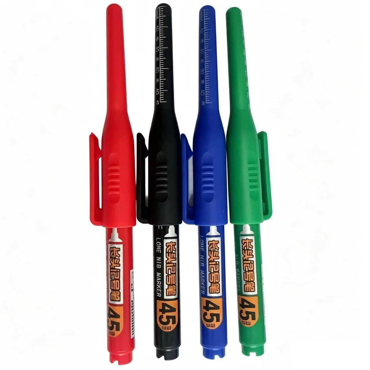 Long-tip waterproof deep-hole marker, special marker for bathroom, woodworking, and multi-purpose marking