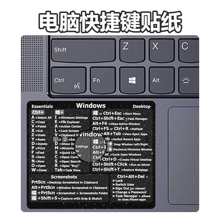 Amazon Cross-border Hot-selling Laptop Shortcut Key Stickers for Apple Mac, Windows, Word