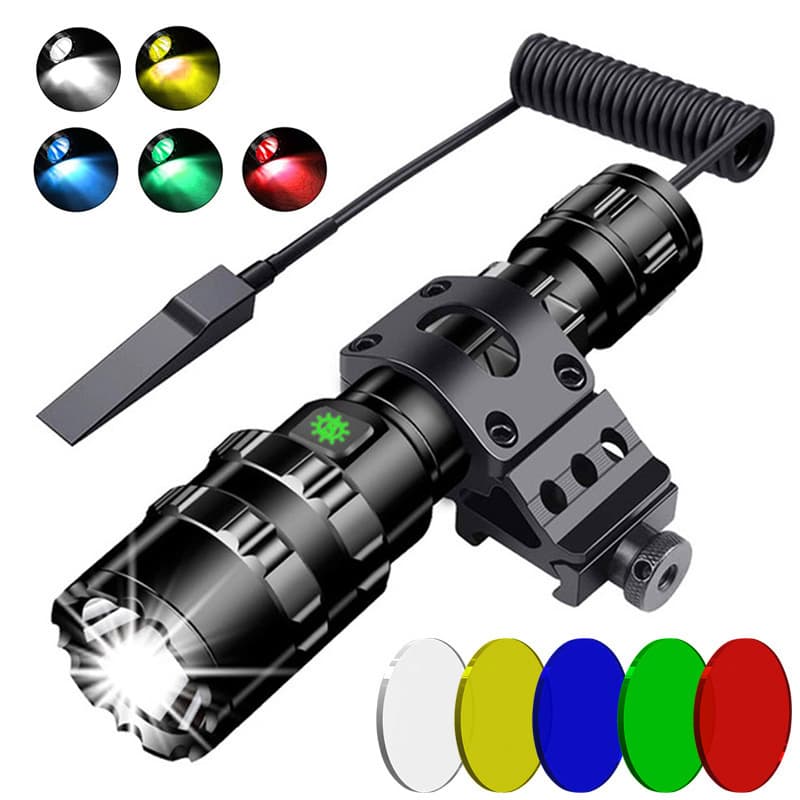 Cross-border Wholesale Outdoor Tactical L2 High-Power Under-Barrel Flashlight LED Strong Light Strobe USB Direct Charge 95-Style Lighting