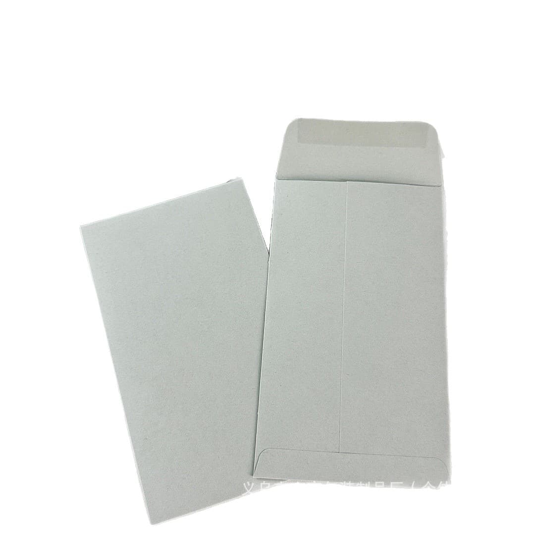 Ins-style silver-gray envelope bag, high-quality card packaging material, small card cultural creative packaging kraft paper bag