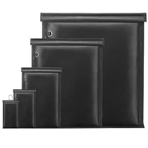 Shielded signal file bag, fireproof and waterproof black file bag, reflective strip storage file bag