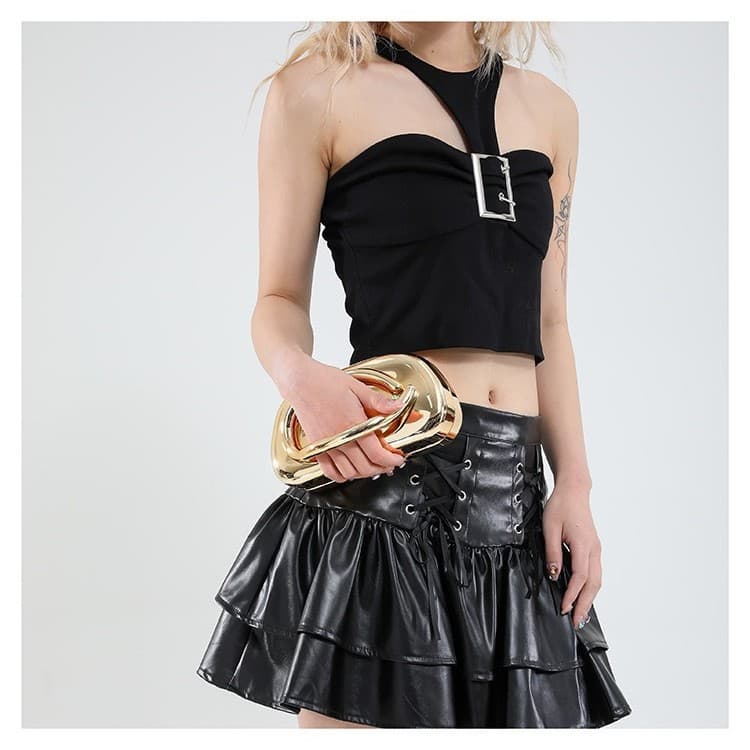 European and American single shoulder cross-body bag glossy acrylic bag women's wedding dinner clutch bag Casile women's bag European and American style