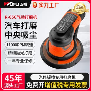 Ruifeng R-65C Pneumatic Sander 6 Inch Polishing Air Sander for Car Detailing Waxing Furniture Polishing