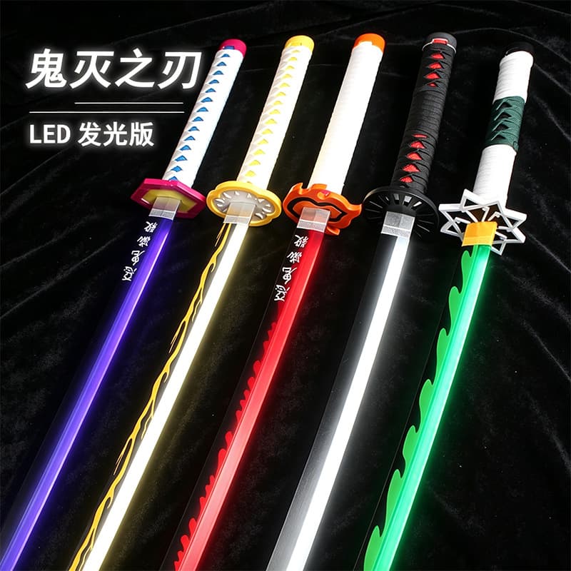 Demon Slayer: Kimetsu no Yaiba luminous nichirin sword charging LED light blade Tanjiro Inferno Zenitsu Zenitsu cos props