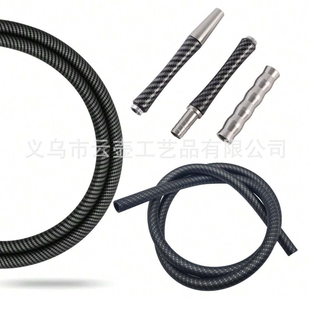 Cross-border export patterned hookah hose, high-end carbon fiber silicone tube, Arabic hookah accessories
