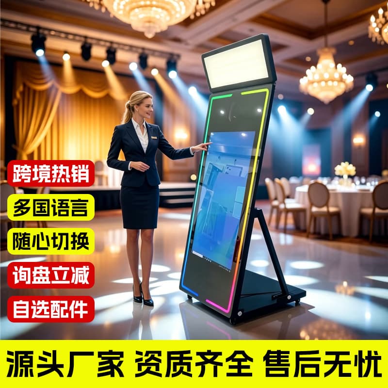 Factory Wholesale Magic Mirror Photo Booth Camera All-in-One Magic Mirror Display Cabinet Cross-Border Photo Booth