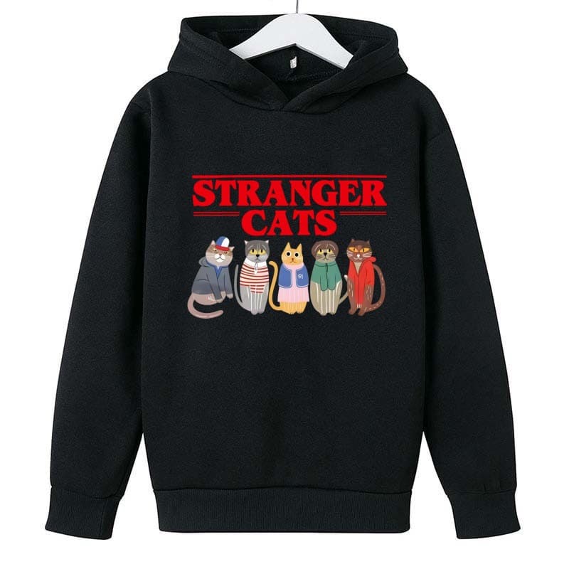 2026 New Cross-Border Children's Hoodie Stranger Things Five Characters Big Kids Fashion Hoodie