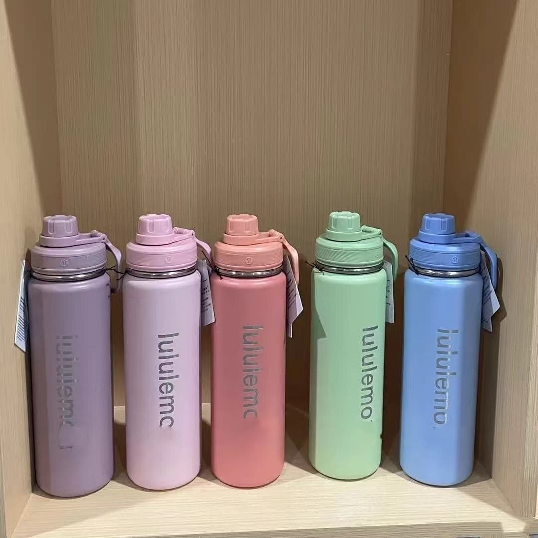 lulu thermos cup lulu water cup back to life710ml sports water bottle outdoor travel yoga pot cup