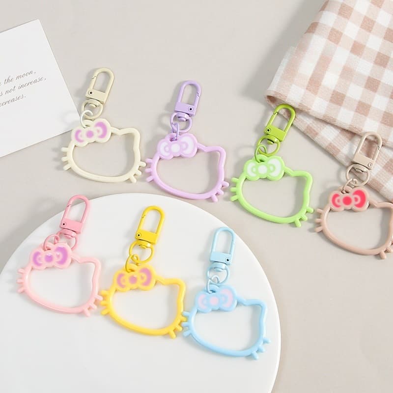 Cartoon Bow Hello Kitty Keychain, Cute Women's Bag DIY Decoration, Small Gift Pendant Wholesale