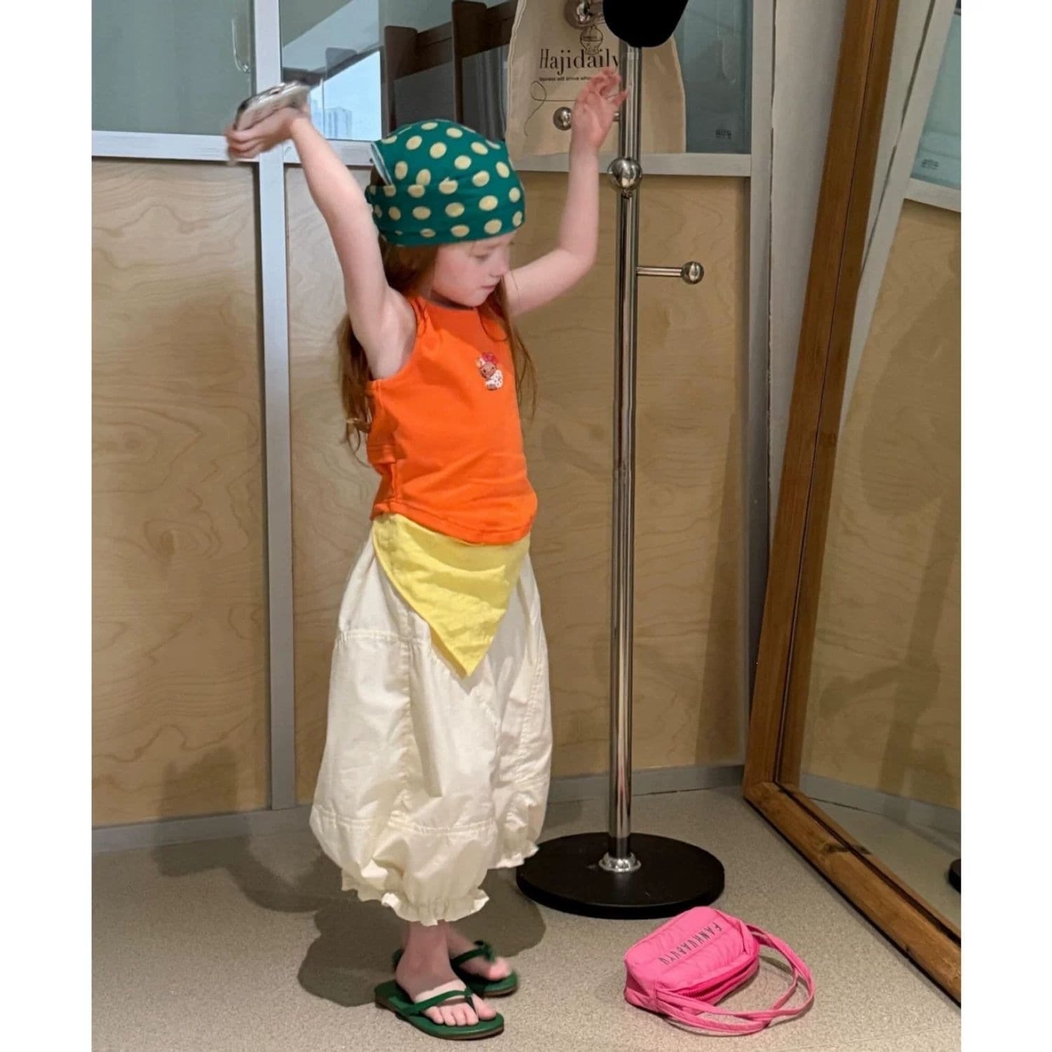 Dopamine outfit girls summer suit new casual baby super nice cartoon vest shirt anti-mosquito pants