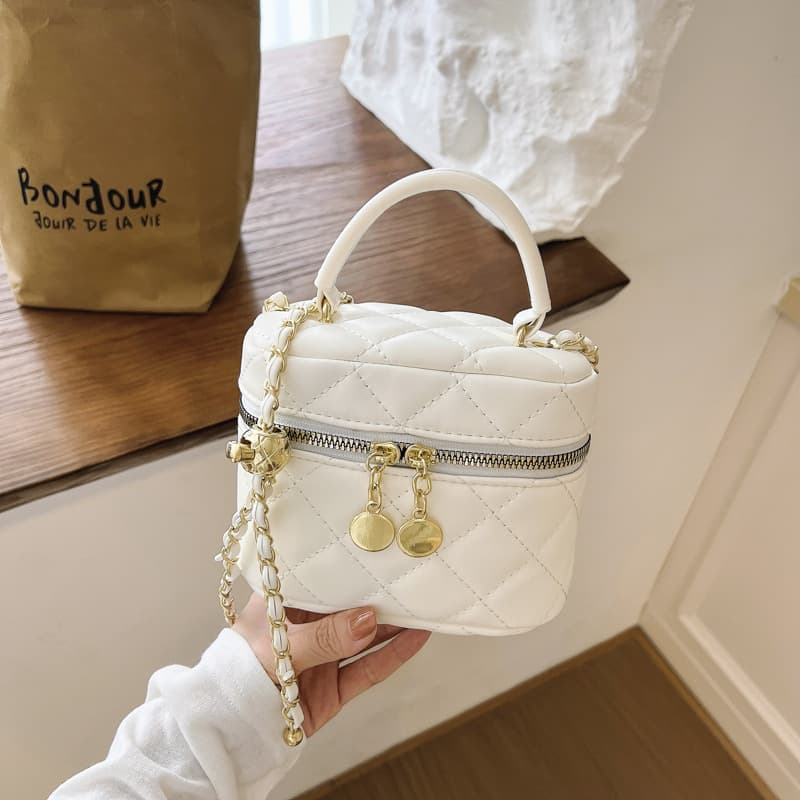 Bags for women 2026 new style small fragrance high-end rhombus crossbody bag women's commuter chain box makeup small square bag