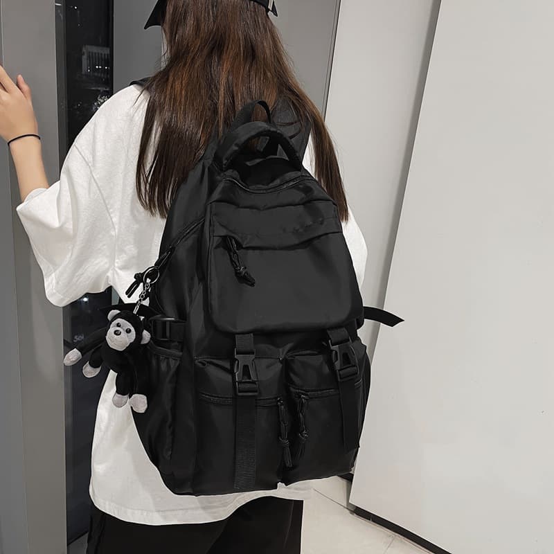 Casual Backpack for Women, Trendy Double-Shoulder Bag, Water-Resistant Multi-Layer Backpack, Laptop Backpack for Middle and High School Students, Travel Backpack