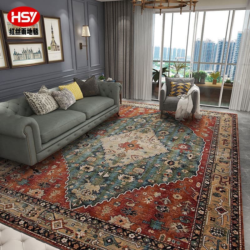 Turkish ethnic style carpet Persian American retro living room sofa coffee table carpet home bedroom bedside floor mat