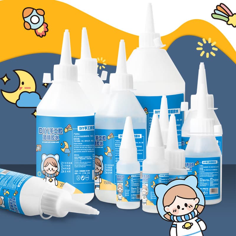 Children's craft alcohol glue DIY non-woven fabric, jute rope, button art, polystyrene glue 30ml transparent