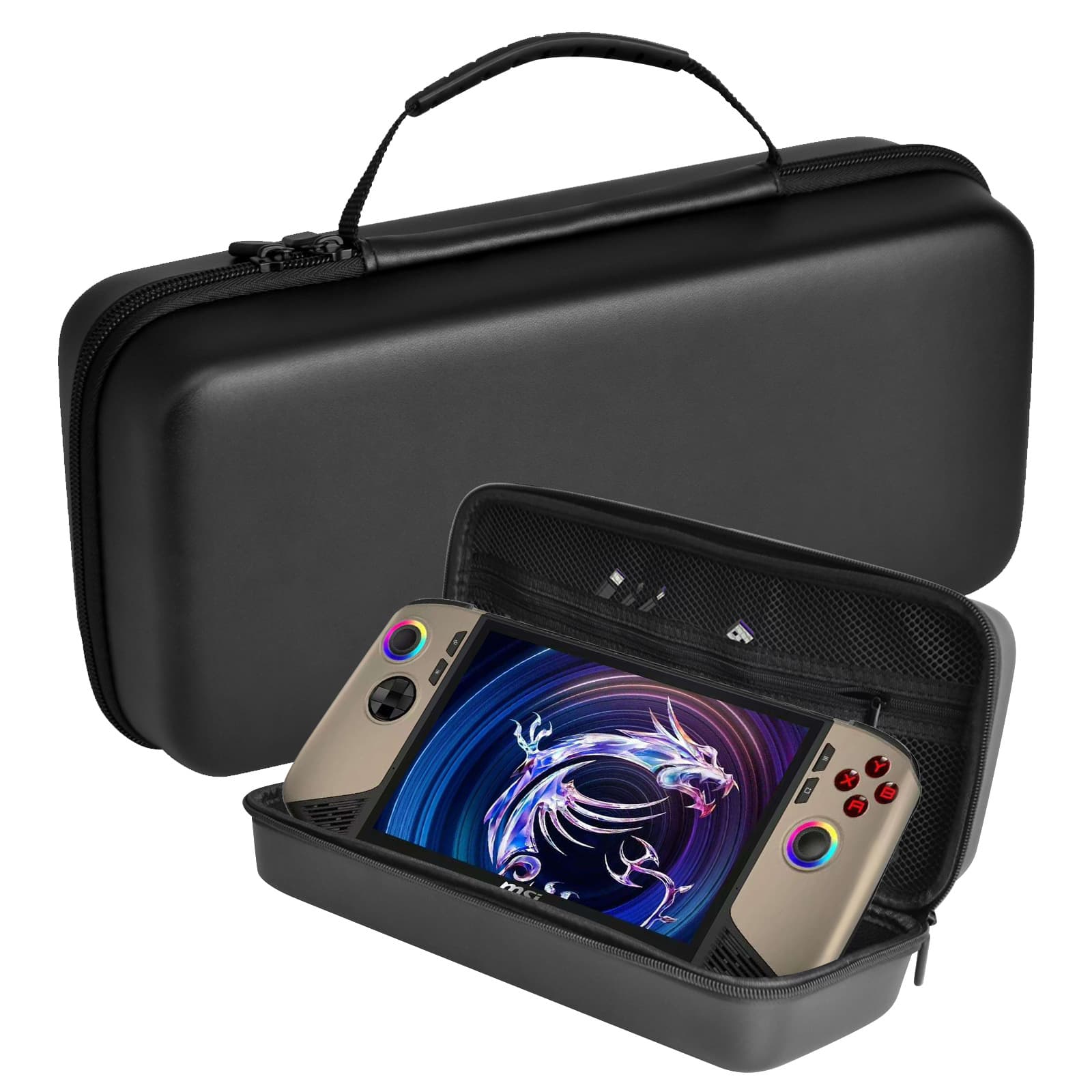 Compatible with MSI Claw 8 Handheld Console Storage Bag New Handheld EVA Leather Texture Waterproof Shockproof Protective Handbag