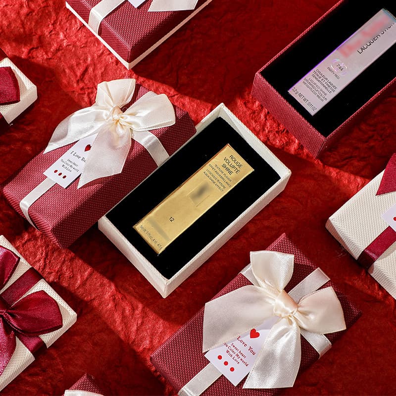 Lipstick gift box wholesale exquisite bow small gift box small cosmetic packaging box lipstick gift box empty box