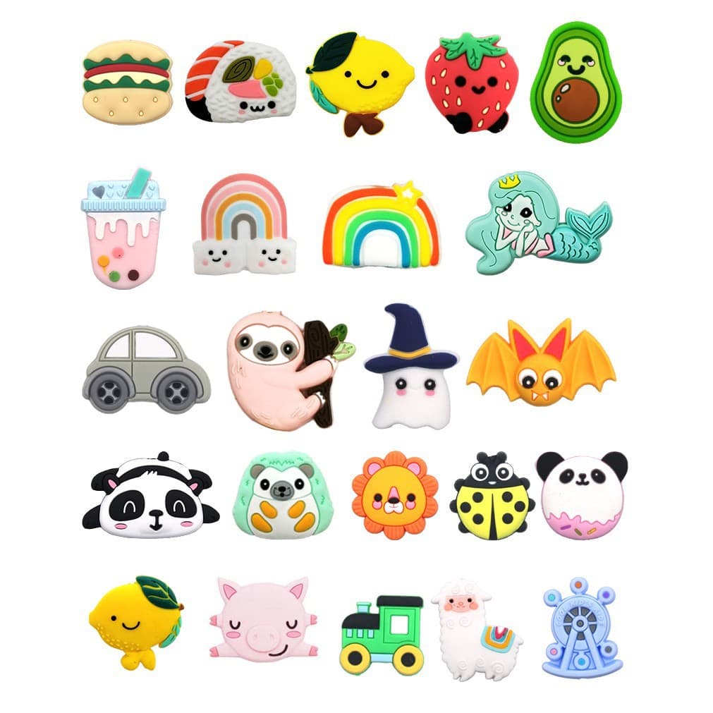 Ladybug Silicone Beads Cartoon Animal Glue Beads Bead Pen Loose Beads Food Grade Silicone Focus Beads Wholesale Customization
