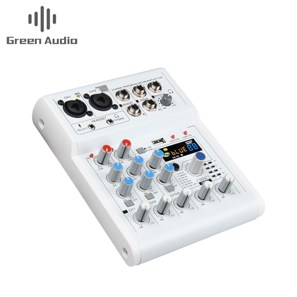 GAX-E4 Home Multi-Function Compact Audio Mixer, Multi-Purpose Mini Bluetooth USB Mixer