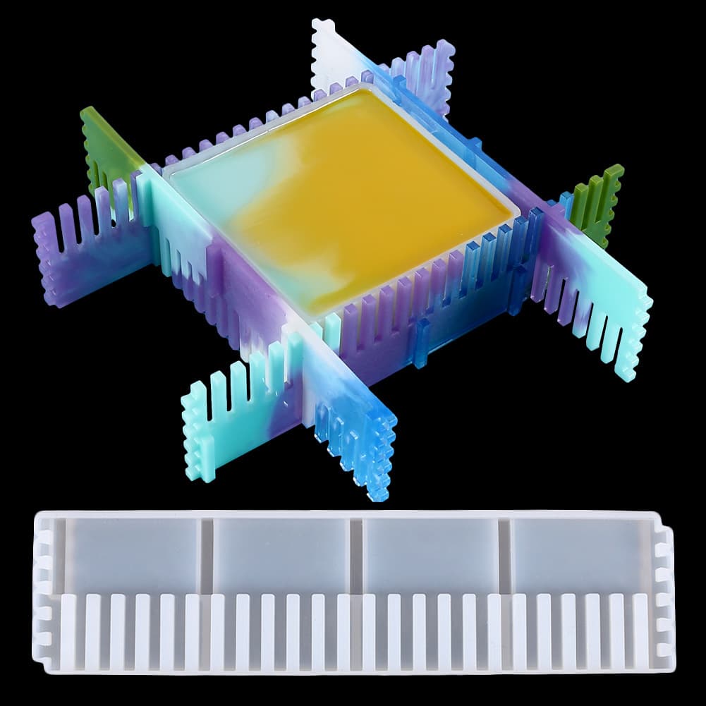DIY Crystal Resin Mold Adjustable Border Resin Fence Silicone Mold