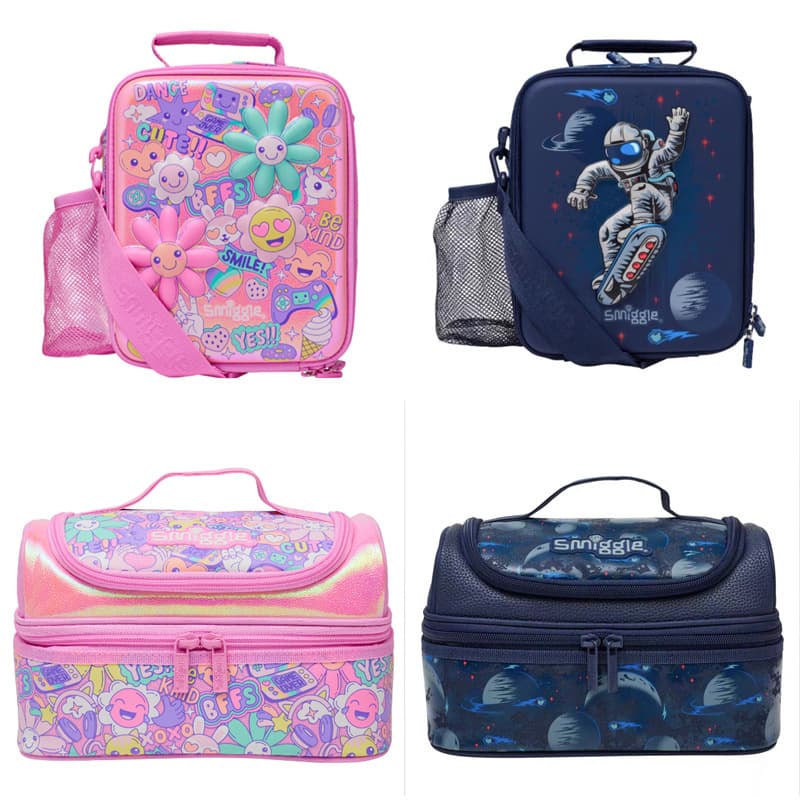 Australia Smiggle Crossbody Lunch Bag, Double-Layer Insulated Lunch Box for Primary and Secondary Students