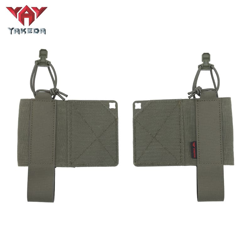 YAKEDA New Series Nylon Side Wing Single Magazine Side Pouch, Tactical Vest Chest Expansion Velcro Attachment