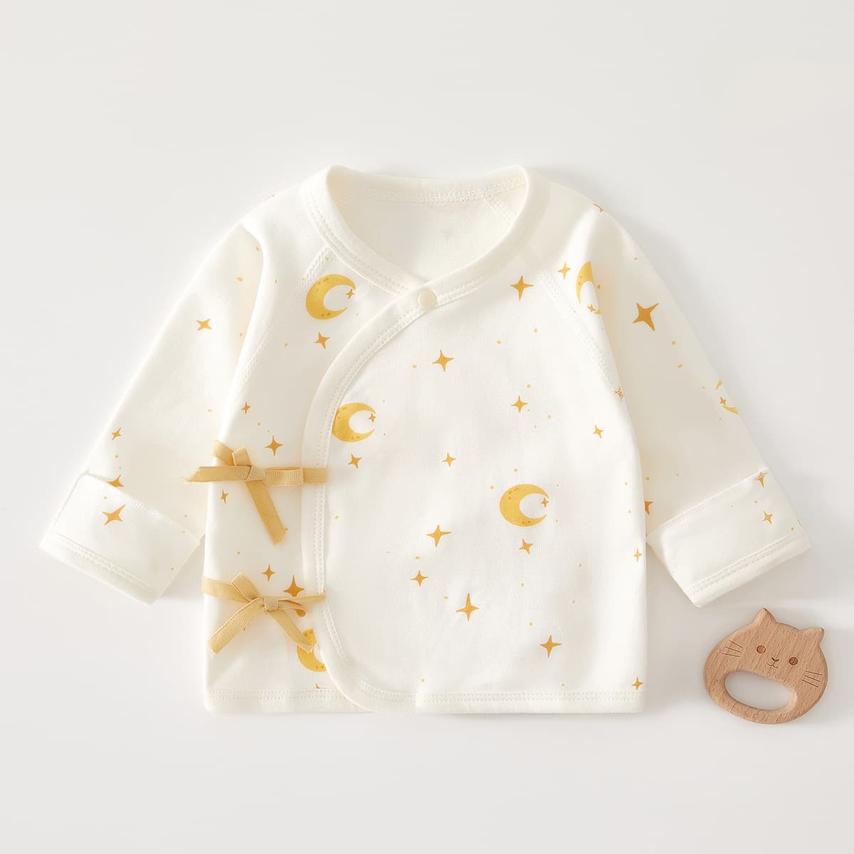 Newborn Half-Back Top 0-3 Months Baby Spring/Autumn Infant Clothes Baby Monk Robe A-Class Pure Cotton