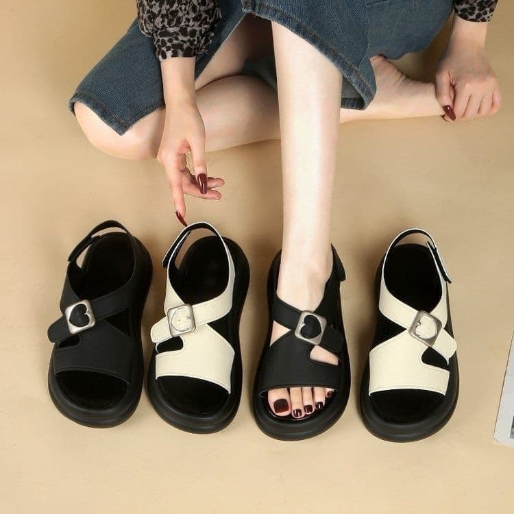 Thick-Soled Sandals 2026 Summer New Fashion Comfortable Ultra-Soft Match Skirt Casual Women's Shoes Nice and Affordable