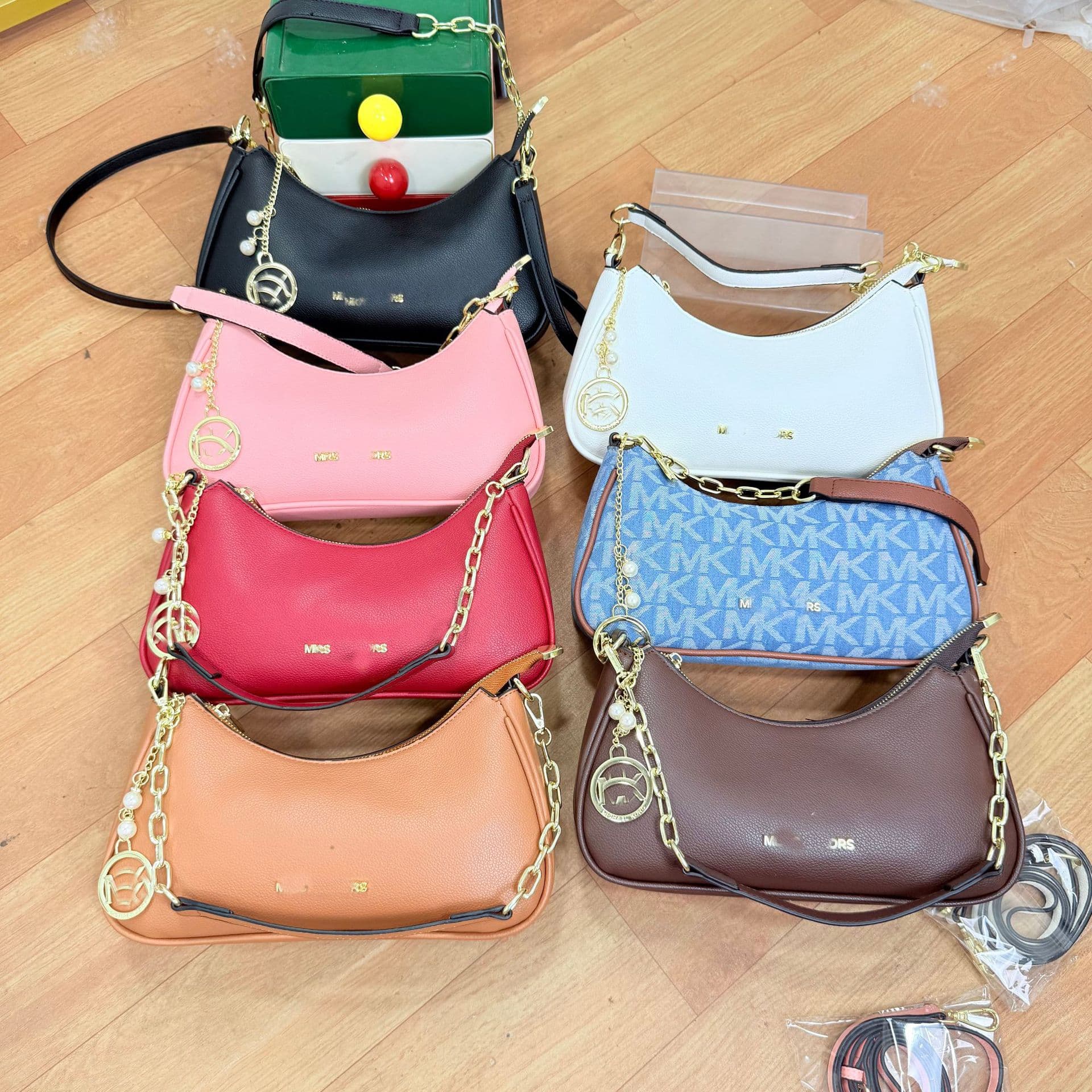 New Crescent Bag Underarm Bag Women Crossbody Shoulder Bag Handheld Two Straps Vintage Print Women Chain Backpack