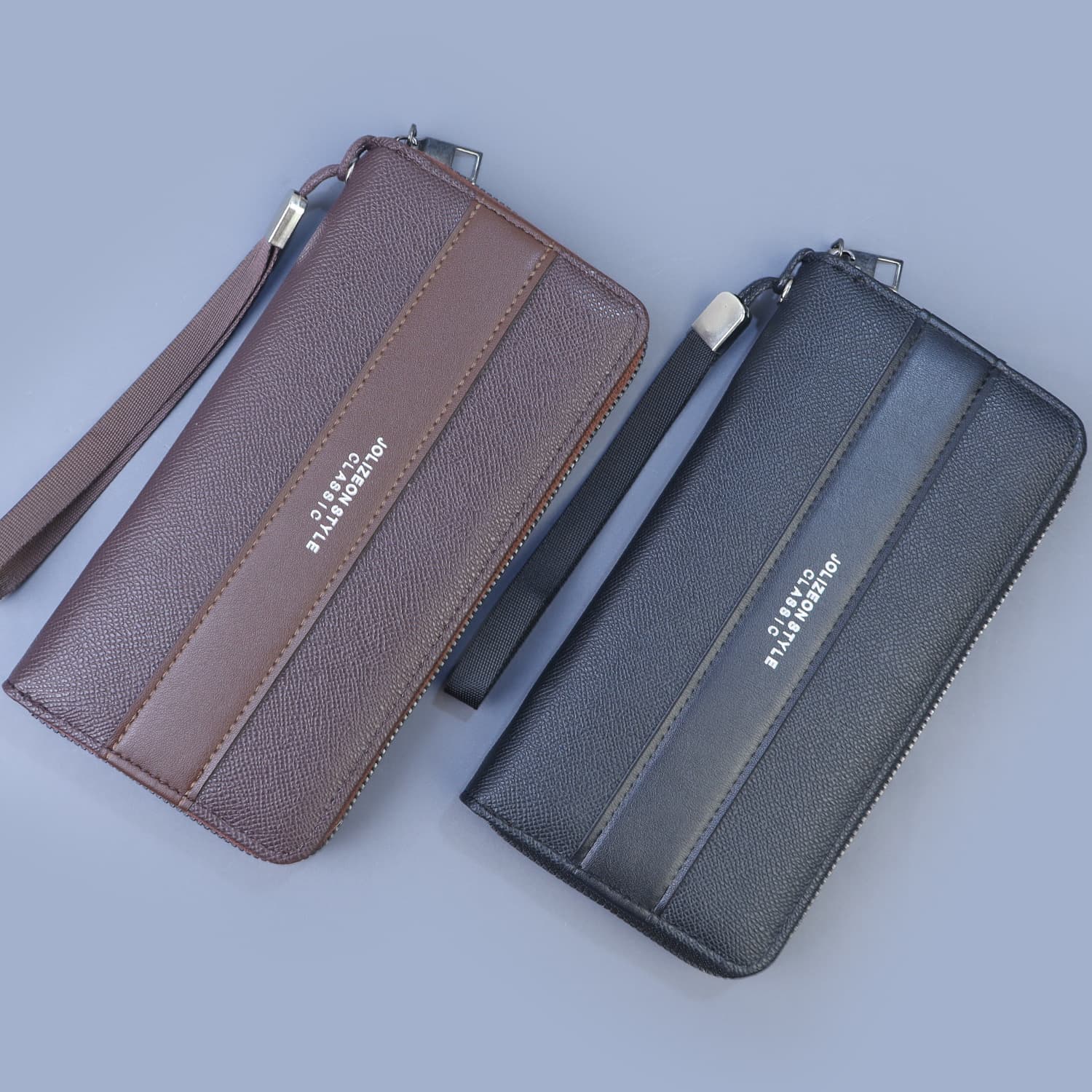 Clutch cross-border long wallet men's mobile phone bag zipper palm print multi-card slot coin purse men's card bag business