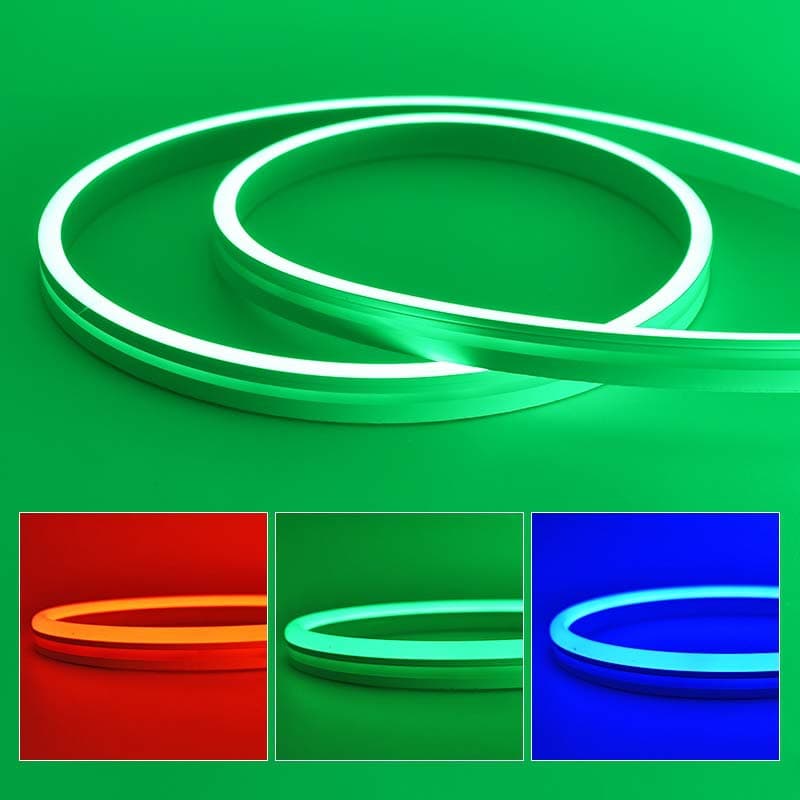 Flexible Neon Tube 2835 RGB LED Strip 8mm Wide 120 LEDs for Small-Size Neon Smart Remote Control Ambient Lighting