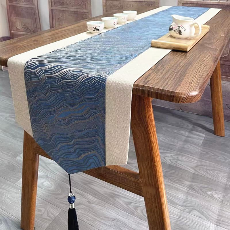 Chinese Zen Table Runner, Tea Mat, Table Cloth, Light Luxury Tea Table Cloth, Long Strip, Wholesale