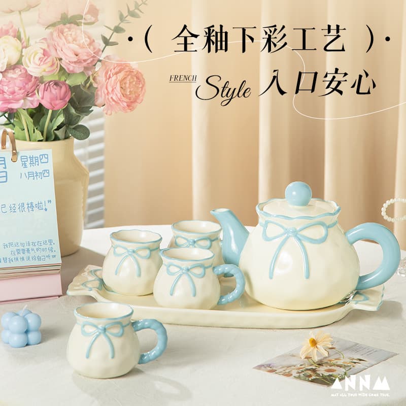 Housewarming Tea Set 2025 New Style Water Cup Teapot Living Room Coffee Table Home Drinking Cup High-End Gift