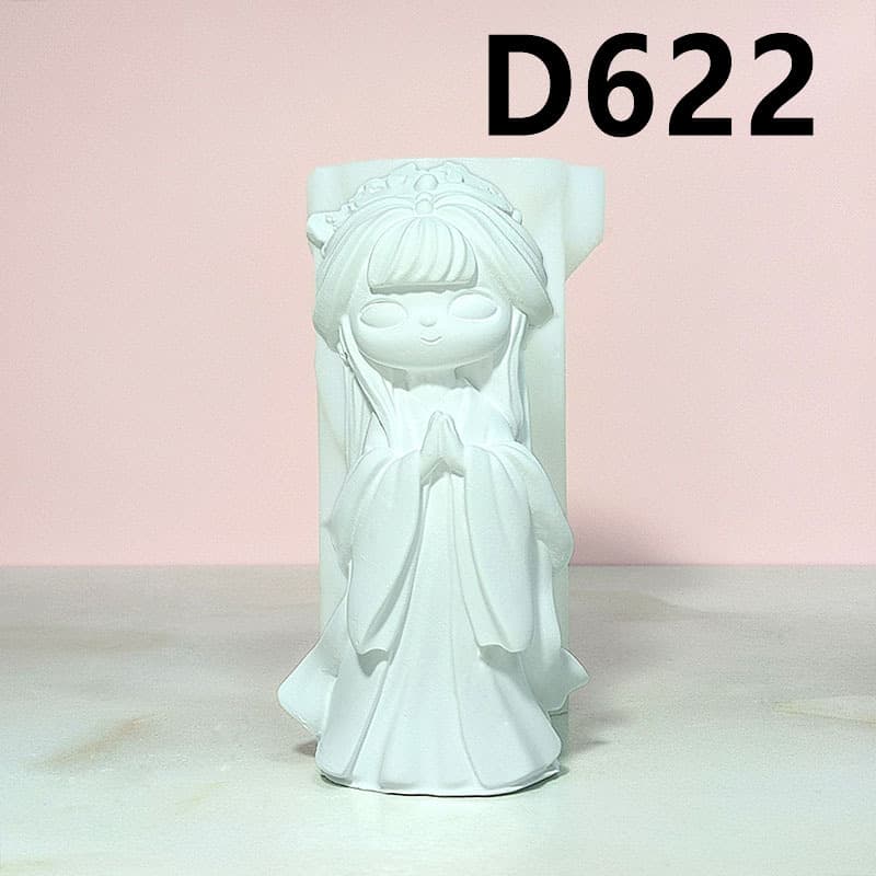 Ancient Beauty Plaster Silicone Mold DIY Handmade Plaster Doll Home Indoor 3D Decoration D622