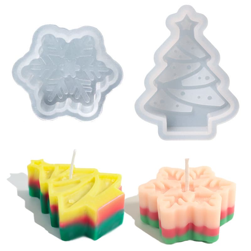 Diy Drip Glue Mold Christmas Snowflake Candle Silicone Mold Gypsum Aromatherapy Ornaments Cross-border Exclusive