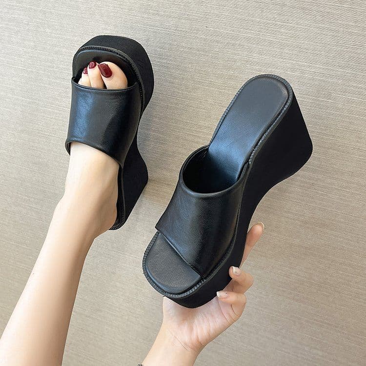 Fish Mouth High Heel Sandals Women Summer Export New Outdoor Thick Sole Sandals Fitting Room Women's Shoes Fashion Amazon