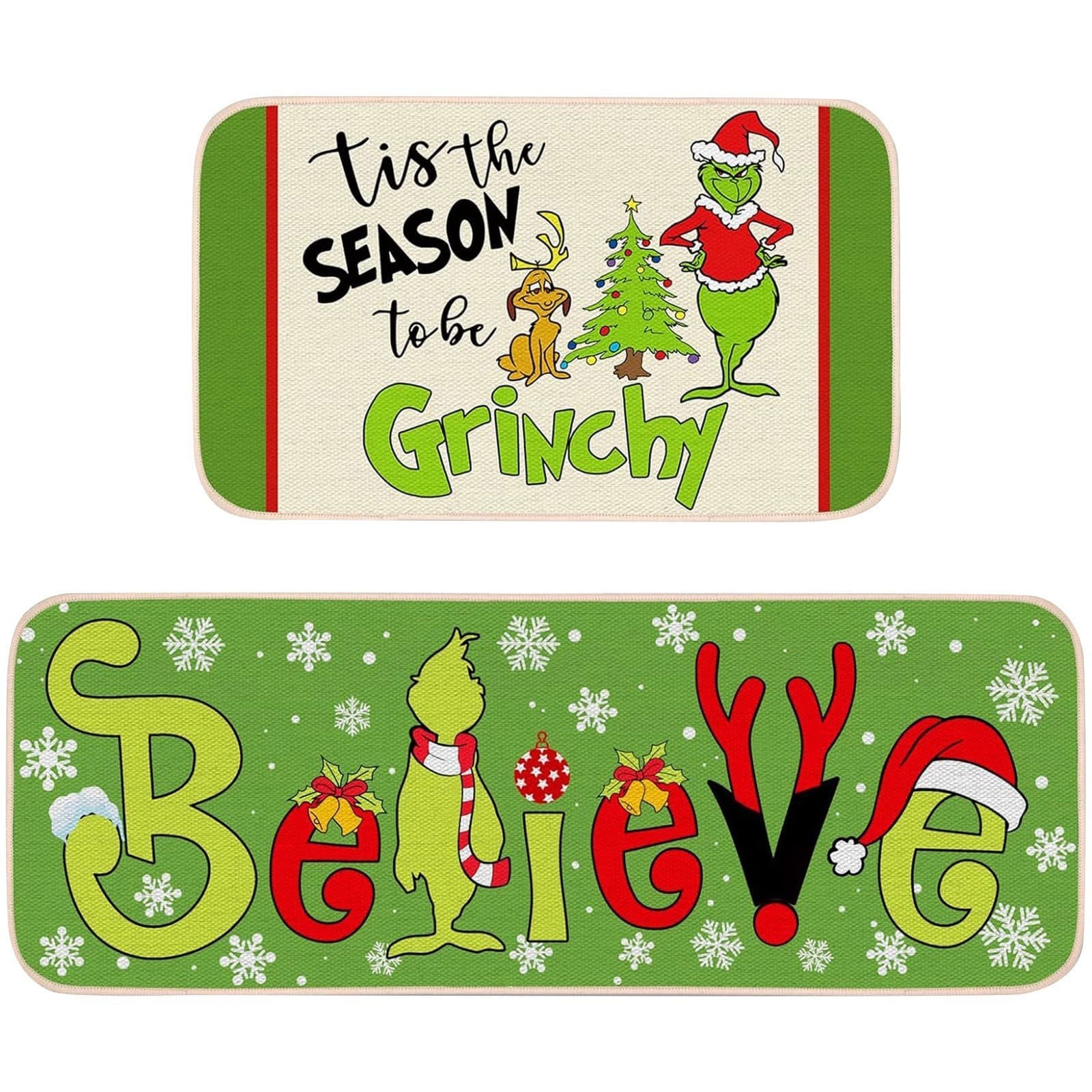 Cross-border Christmas Kitchen Floor Mat Bathroom Absorbent Non-slip Foot Mat Entryway Dirt-resistant Wear-resistant Easy-care Mat