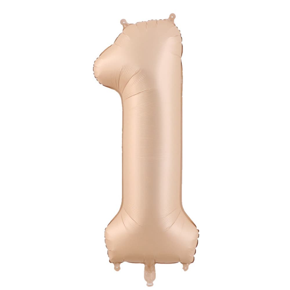 New Ins-style 32-inch Caramel Cream Aluminum Foil Number Balloon for Kids Birthday Party Decoration