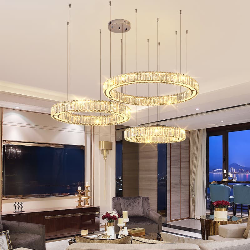 New Luxury Living Room Dining Room Crystal Chandelier Modern Minimalist Restaurant Bedroom LED Pendant Light