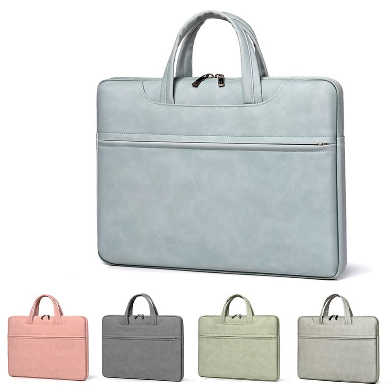 Nordic Minimalist Tablet Sleeve Thin Women's Laptop Handheld Single Shoulder Bag PU Cross-border Processing LOGO