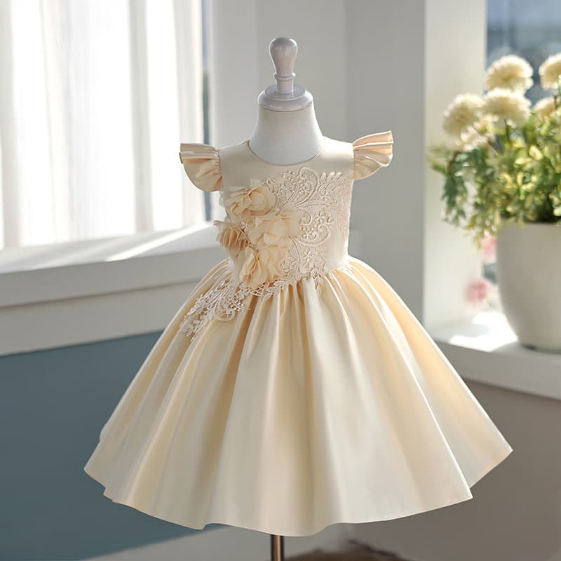 New Cross-border Girls' Dress for 1st Birthday Flower Girl Princess Dress Baby Summer Dresses
